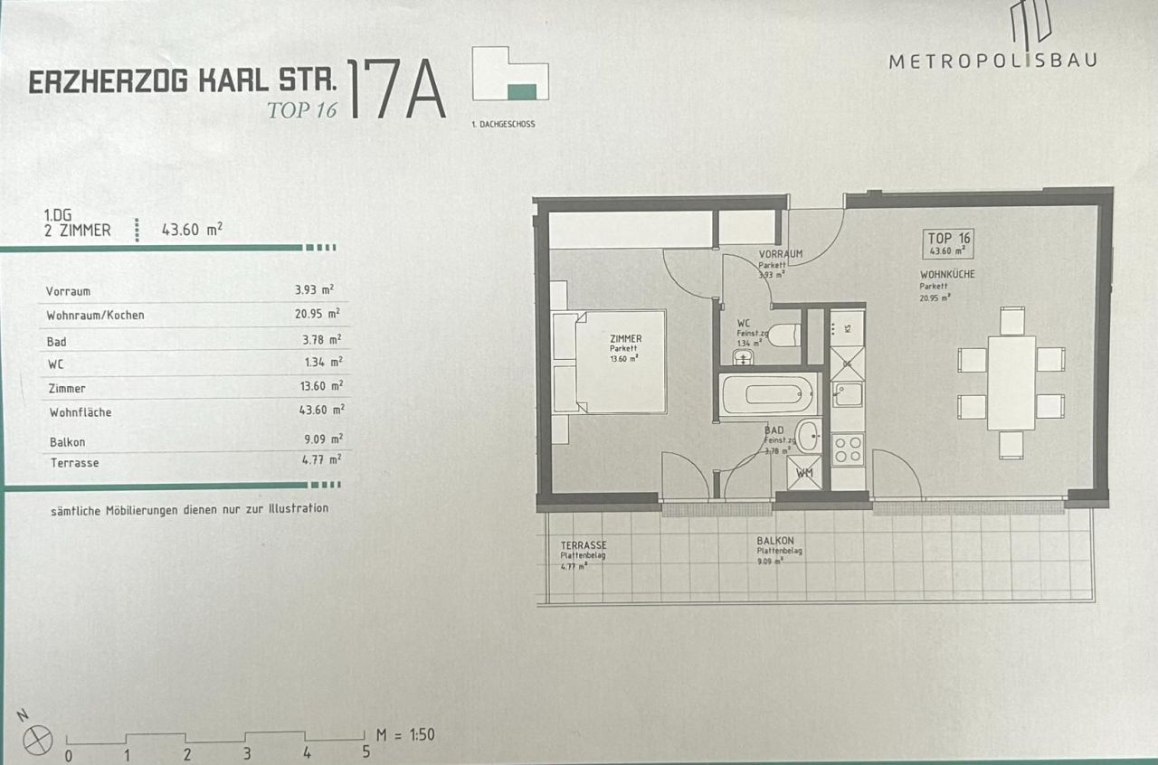 Квартира в Вене, Австрия, 44 м² - фото 13