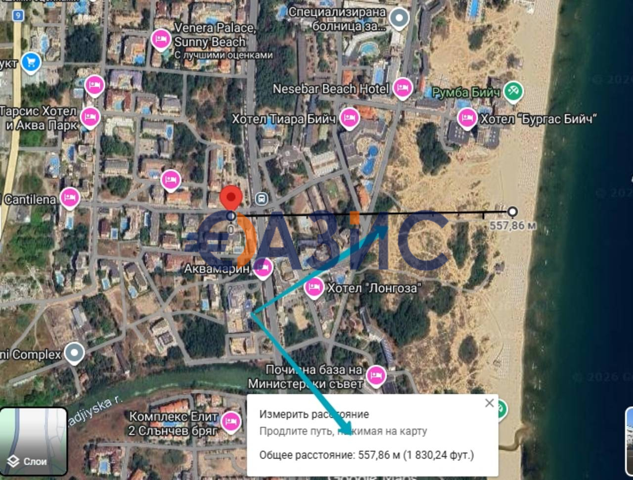 Апартаменты на Солнечном берегу, Болгария, 54.2 м² - фото 13