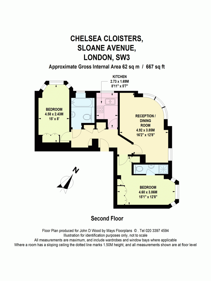 Квартира в Лондоне, Великобритания, 62 м² - фото 11