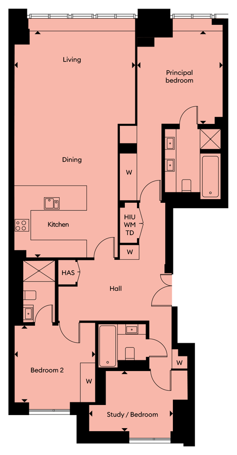 Квартира в Лондоне, Великобритания, 120 м² - фото 12