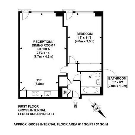 Квартира в Лондоне, Великобритания, 56 м² - фото 13