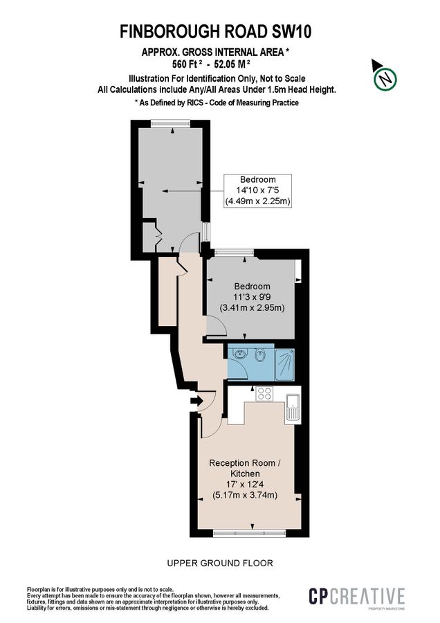 Квартира в Лондоне, Великобритания, 52 м² - фото 13