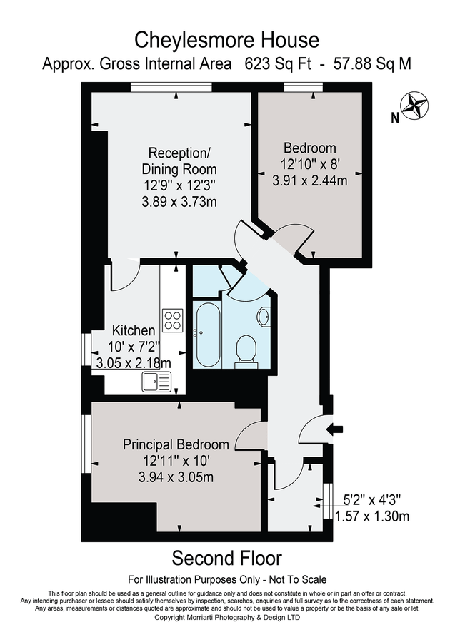 Квартира в Лондоне, Великобритания, 58 м² - фото 13