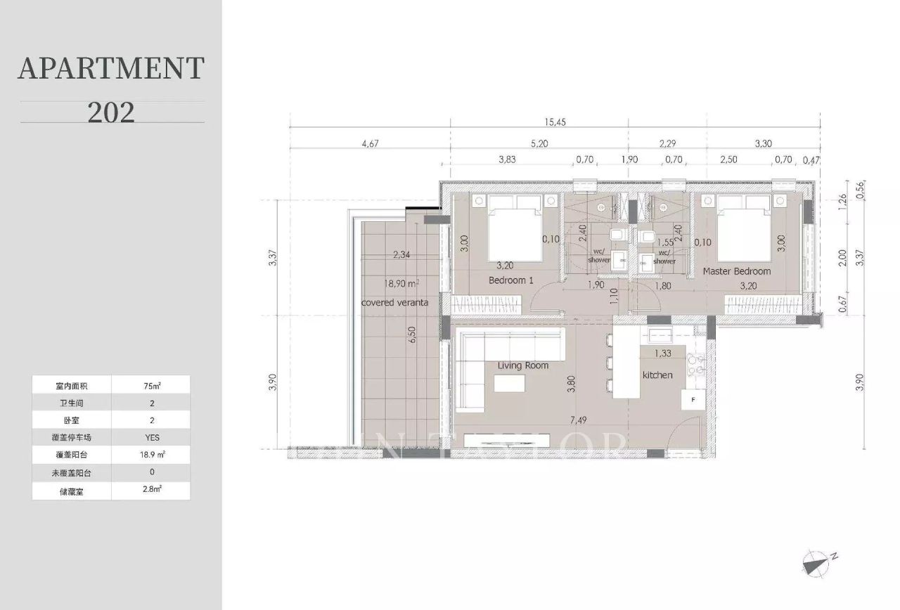 Квартира в Лимасоле, Кипр, 75 м² - фото 14