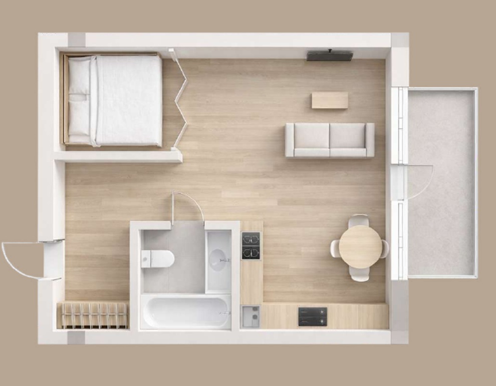 Квартира в Баре, Черногория, 26 м² - фото 4