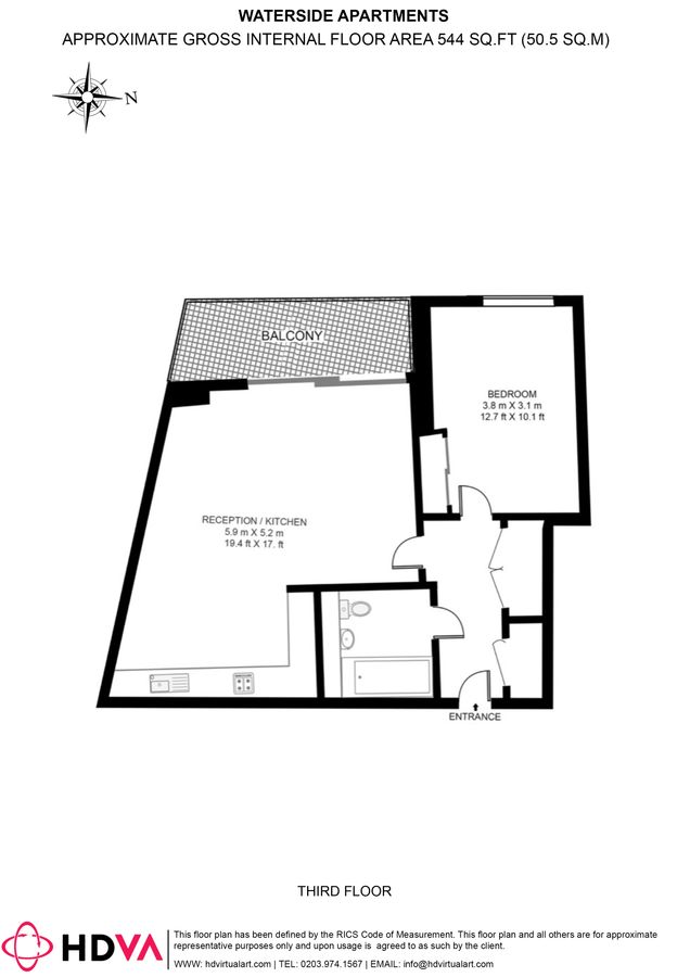 Квартира в Лондоне, Великобритания, 51 м² - фото 7