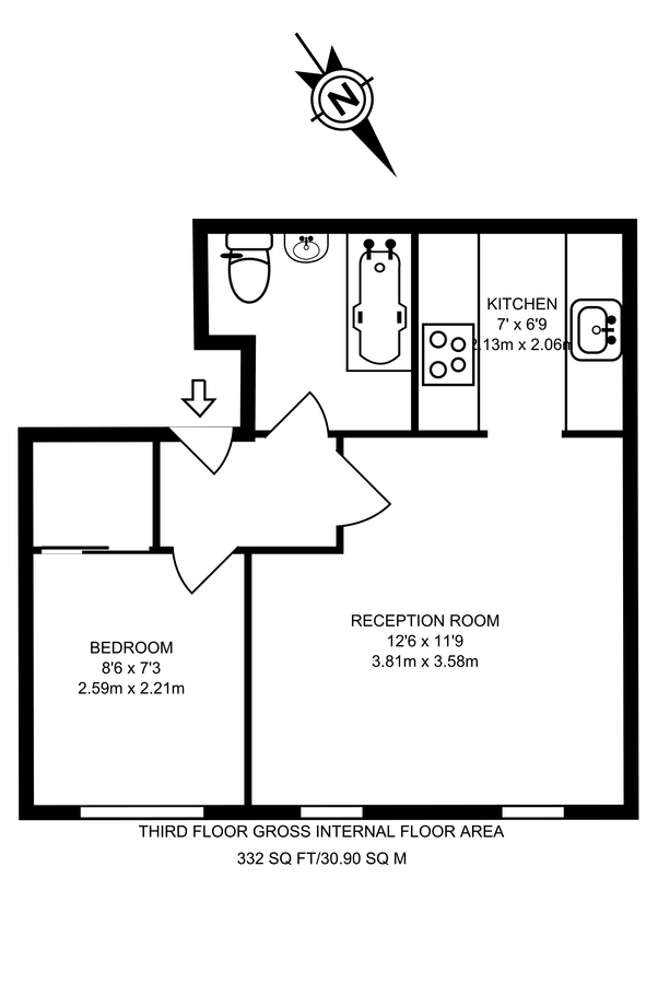 Квартира в Лондоне, Великобритания, 31 м² - фото 7