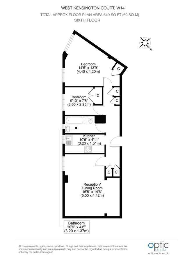 Квартира в Лондоне, Великобритания, 60 м² - фото 7