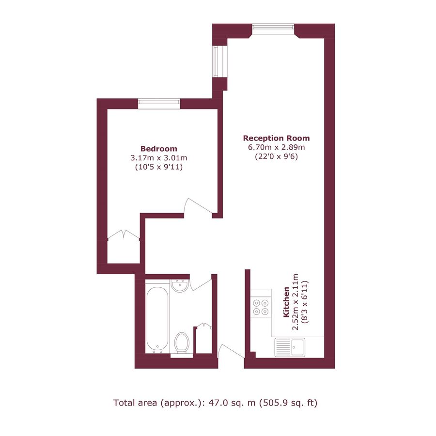 Квартира в Лондоне, Великобритания, 47 м² - фото 8