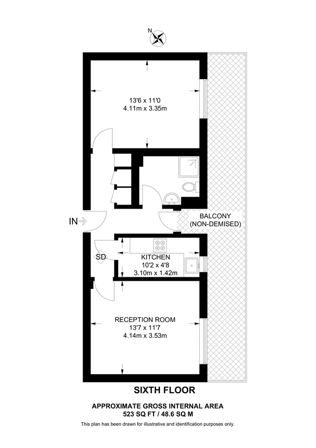 Квартира в Лондоне, Великобритания, 49 м² - фото 9