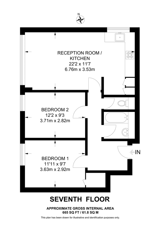 Квартира в Лондоне, Великобритания, 62 м² - фото 9