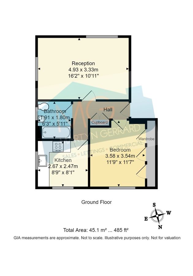 Квартира в Лондоне, Великобритания, 45 м² - фото 9