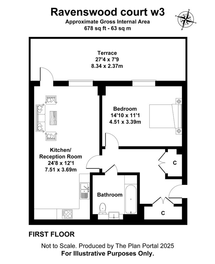 Квартира в Лондоне, Великобритания, 63 м² - фото 9