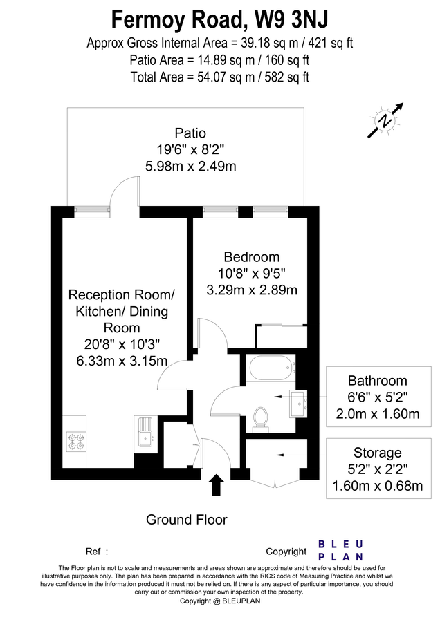 Квартира в Лондоне, Великобритания, 54 м² - фото 9