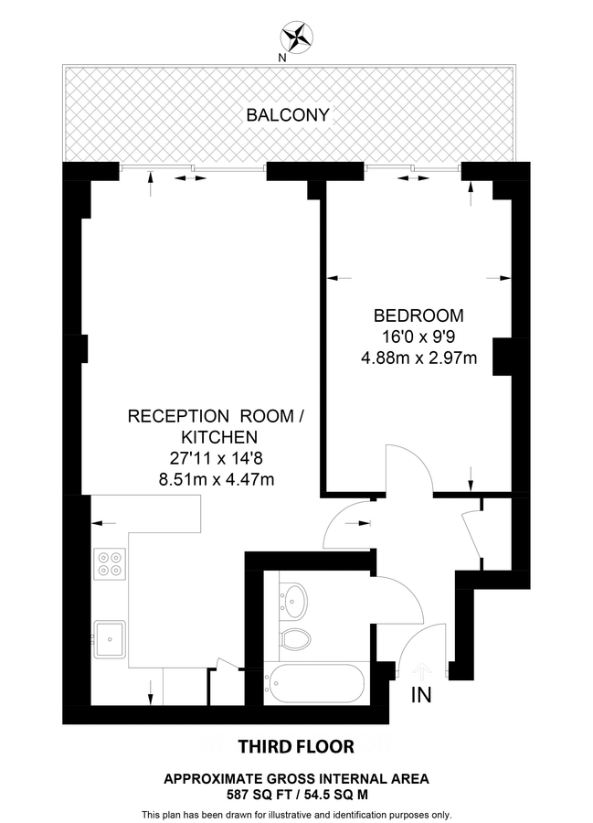 Квартира в Лондоне, Великобритания, 55 м² - фото 10