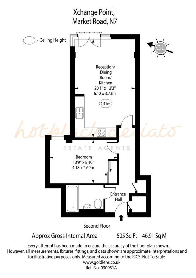 Квартира в Лондоне, Великобритания, 47 м² - фото 10