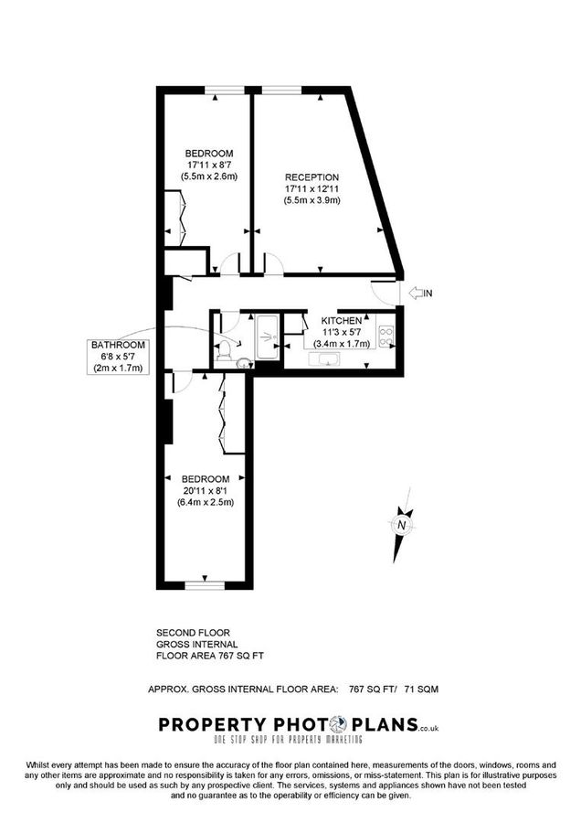 Квартира в Лондоне, Великобритания, 71 м² - фото 11