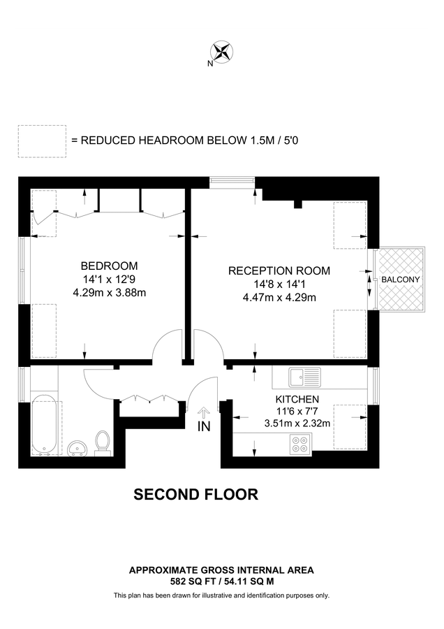 Квартира в Лондоне, Великобритания, 54 м² - фото 11