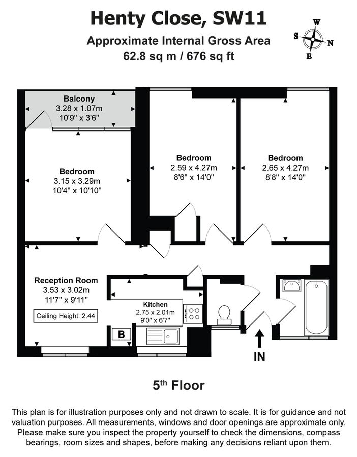 Квартира в Лондоне, Великобритания, 63 м² - фото 11