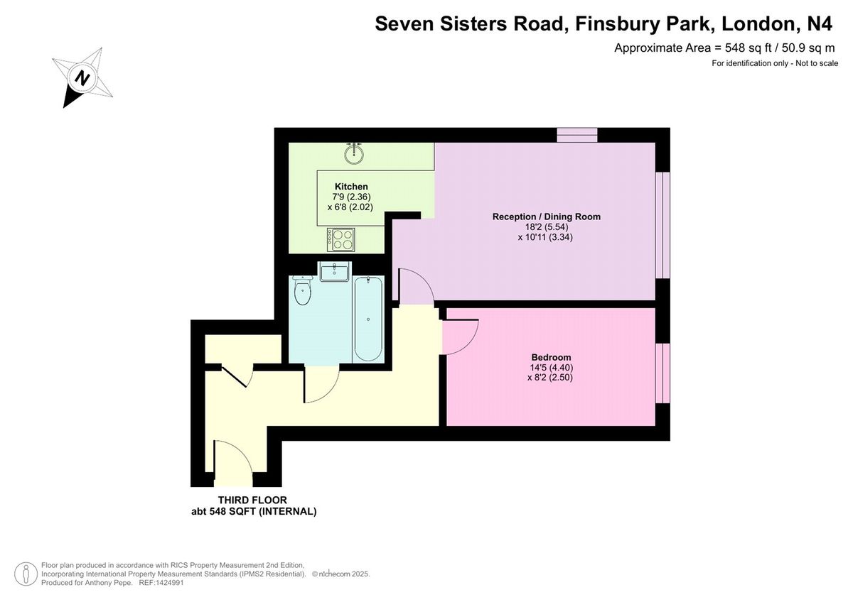Квартира в Лондоне, Великобритания, 51 м² - фото 13