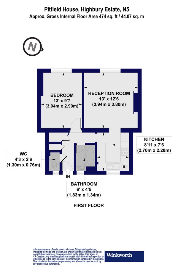 Квартира в Лондоне, Великобритания, 44 м² - фото 13