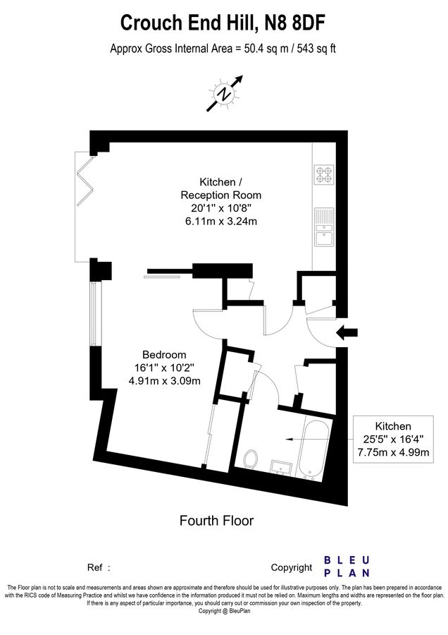 Квартира в Лондоне, Великобритания, 50 м² - фото 14