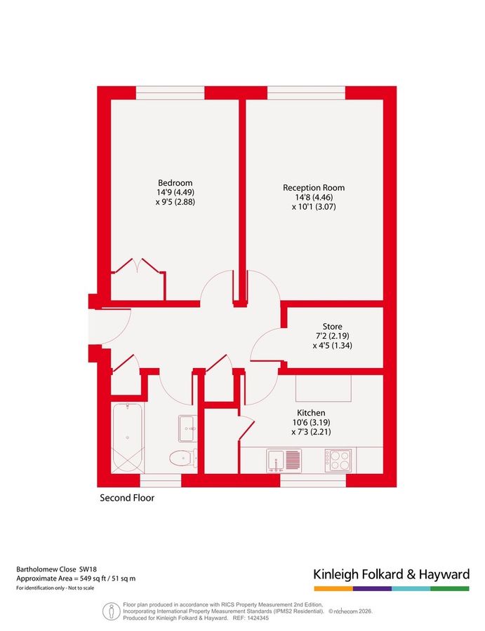 Квартира в Лондоне, Великобритания, 51 м² - фото 14