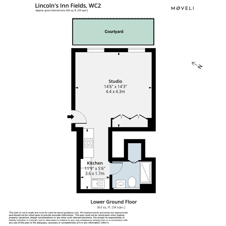 Квартира в Лондоне, Великобритания, 34 м² - фото 14