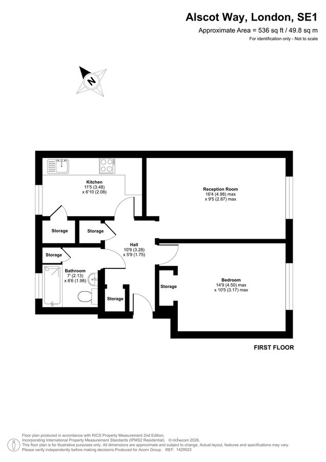 Квартира в Лондоне, Великобритания, 50 м² - фото 17