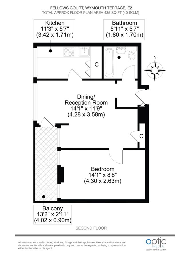 Квартира в Лондоне, Великобритания, 40 м² - фото 17