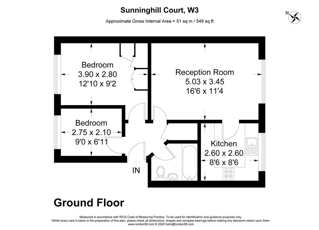 Квартира в Лондоне, Великобритания, 51 м² - фото 17