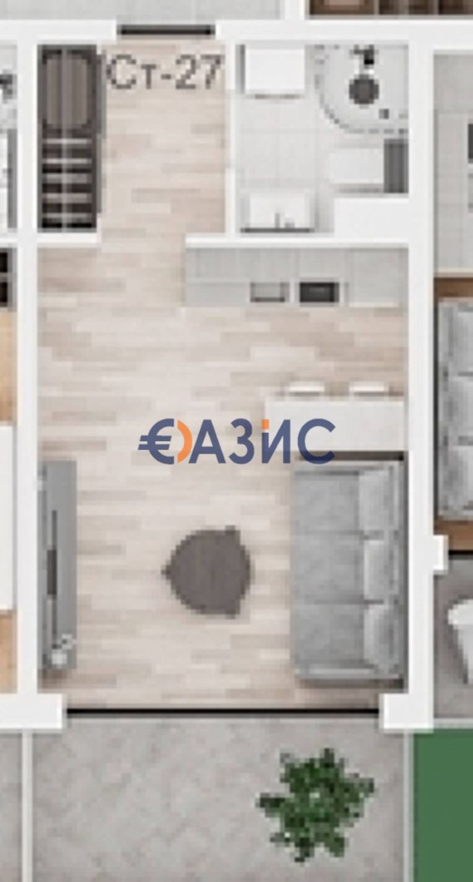 Апартаменты на Солнечном берегу, Болгария, 35.8 м² - фото 3