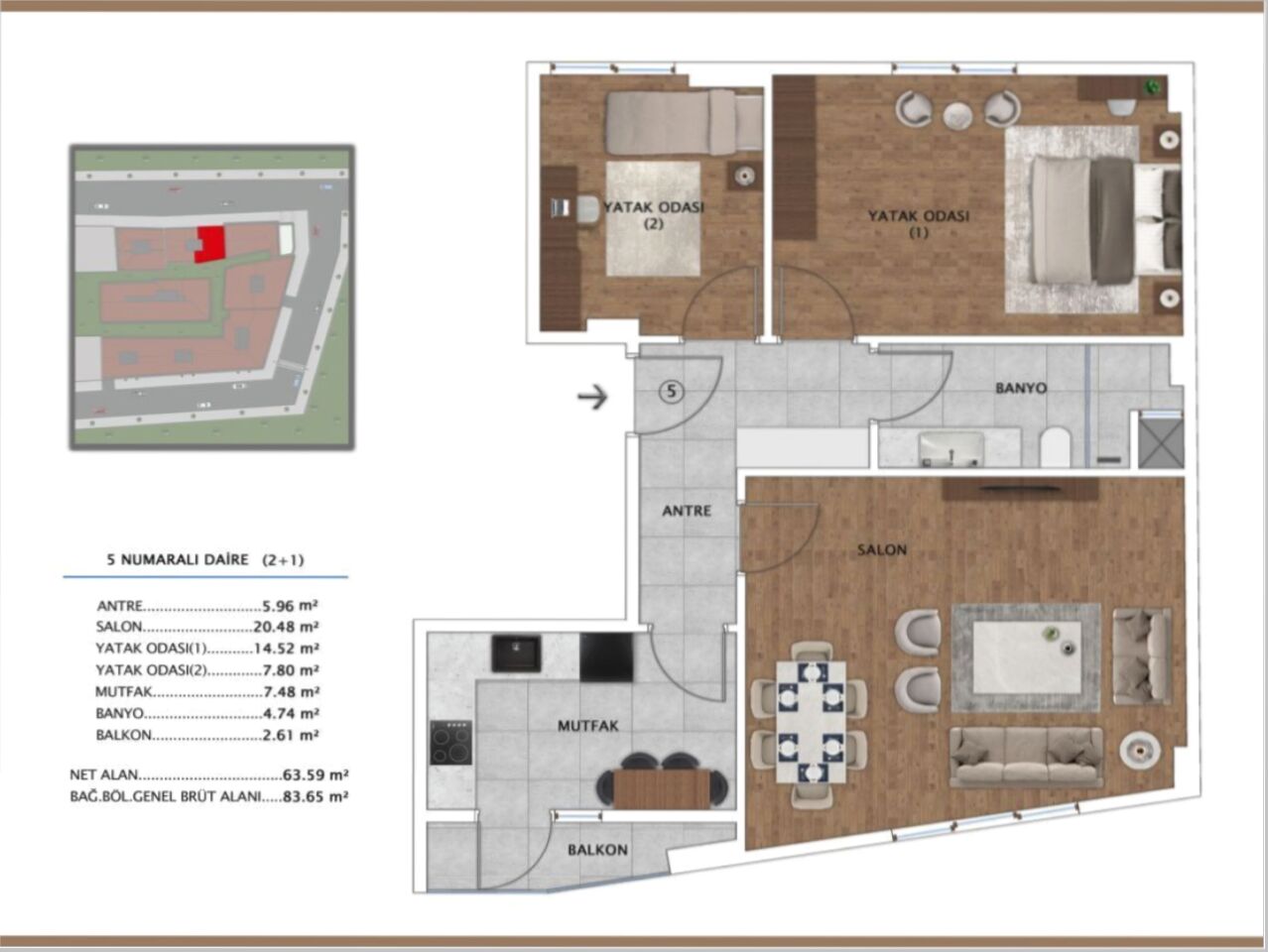 Квартира в Стамбуле, Турция, 87 м² - фото 5