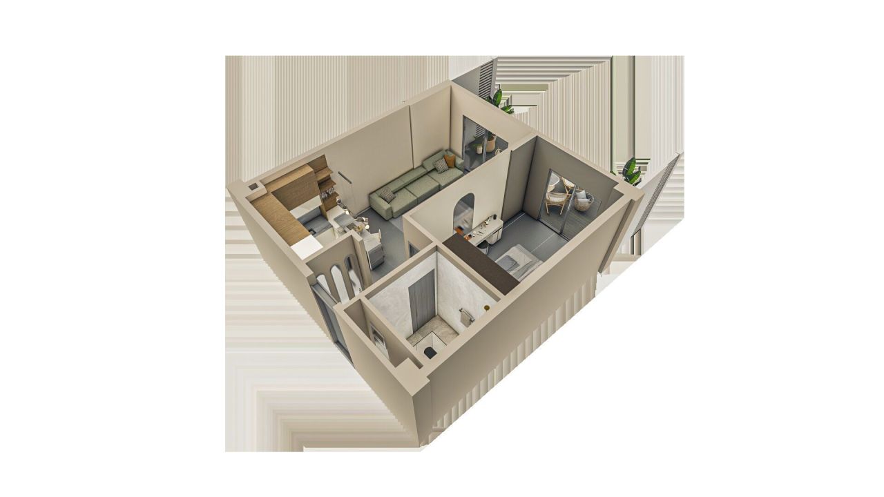 Квартира в Анталии, Турция, 52 м² - фото 6