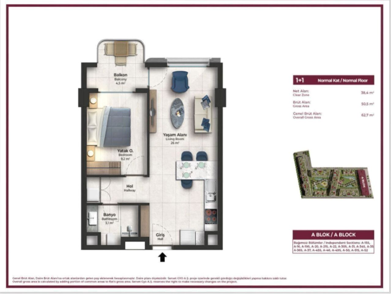 Квартира в Стамбуле, Турция, 62 м² - фото 7