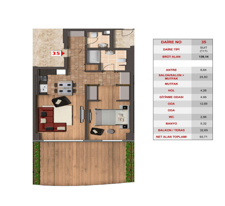 Квартира в Стамбуле, Турция, 109 м² - фото 8