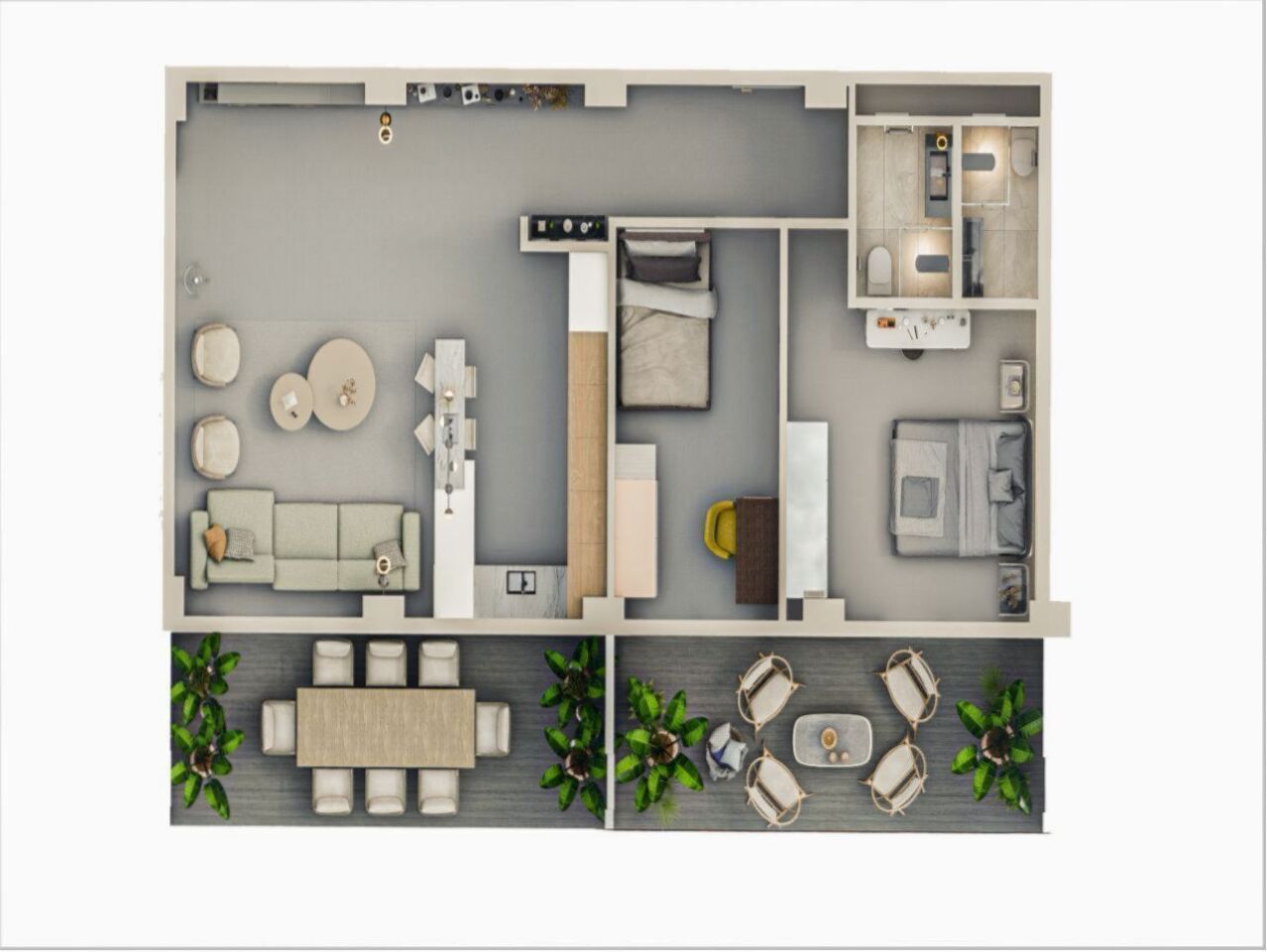 Квартира в Анталии, Турция, 75 м² - фото 9