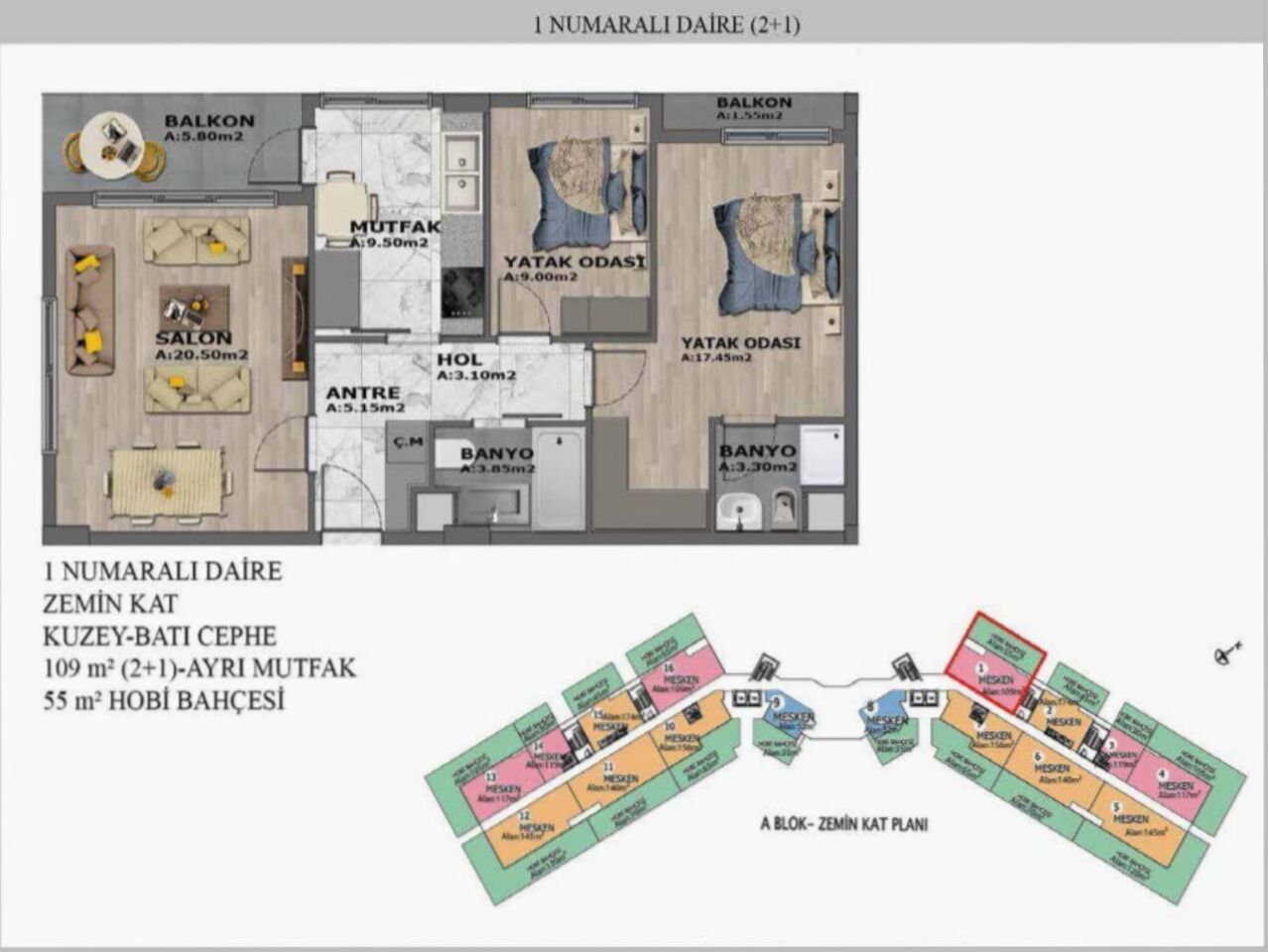 Квартира в Анталии, Турция, 68 м² - фото 9