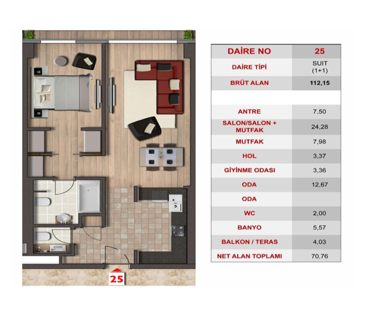 Квартира в Стамбуле, Турция, 109 м² - фото 10