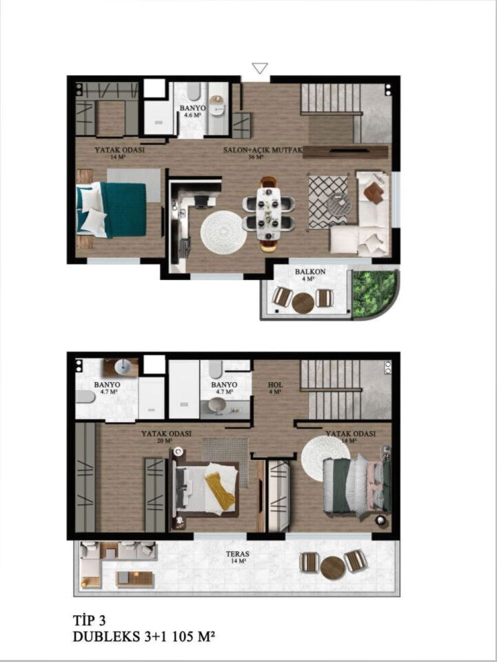 Квартира в Анталии, Турция, 110 м² - фото 10