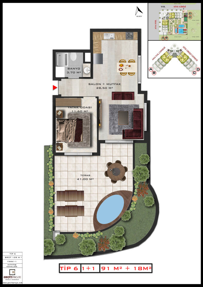 Квартира в Анталии, Турция, 56 м² - фото 17