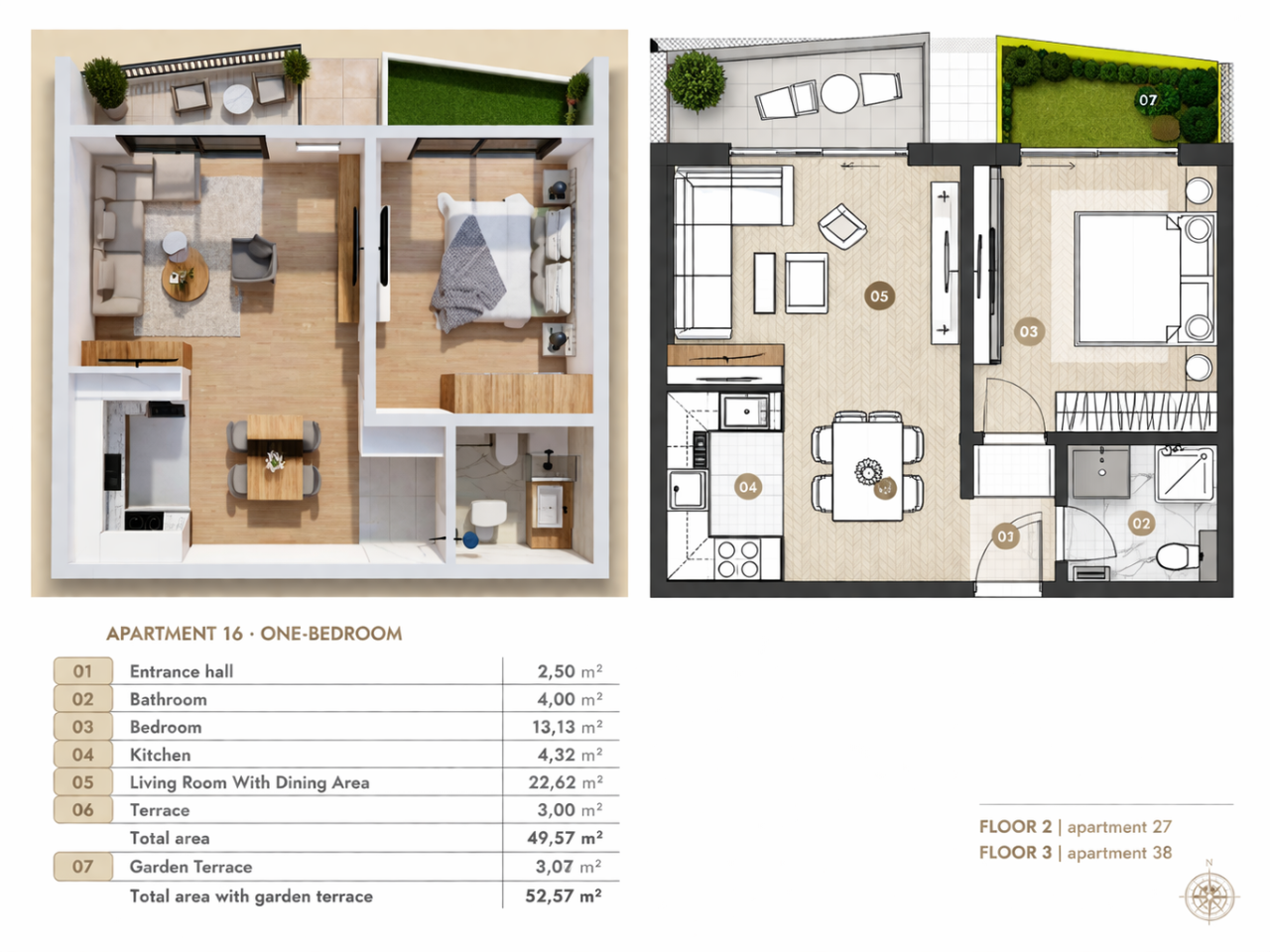 Апартаменты в Будве, Черногория, 52.57 м² - фото 12