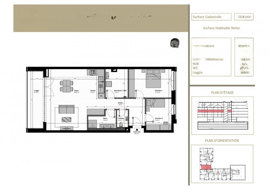 Квартира в Люксембурге, Люксембург, 88 м² - фото 1