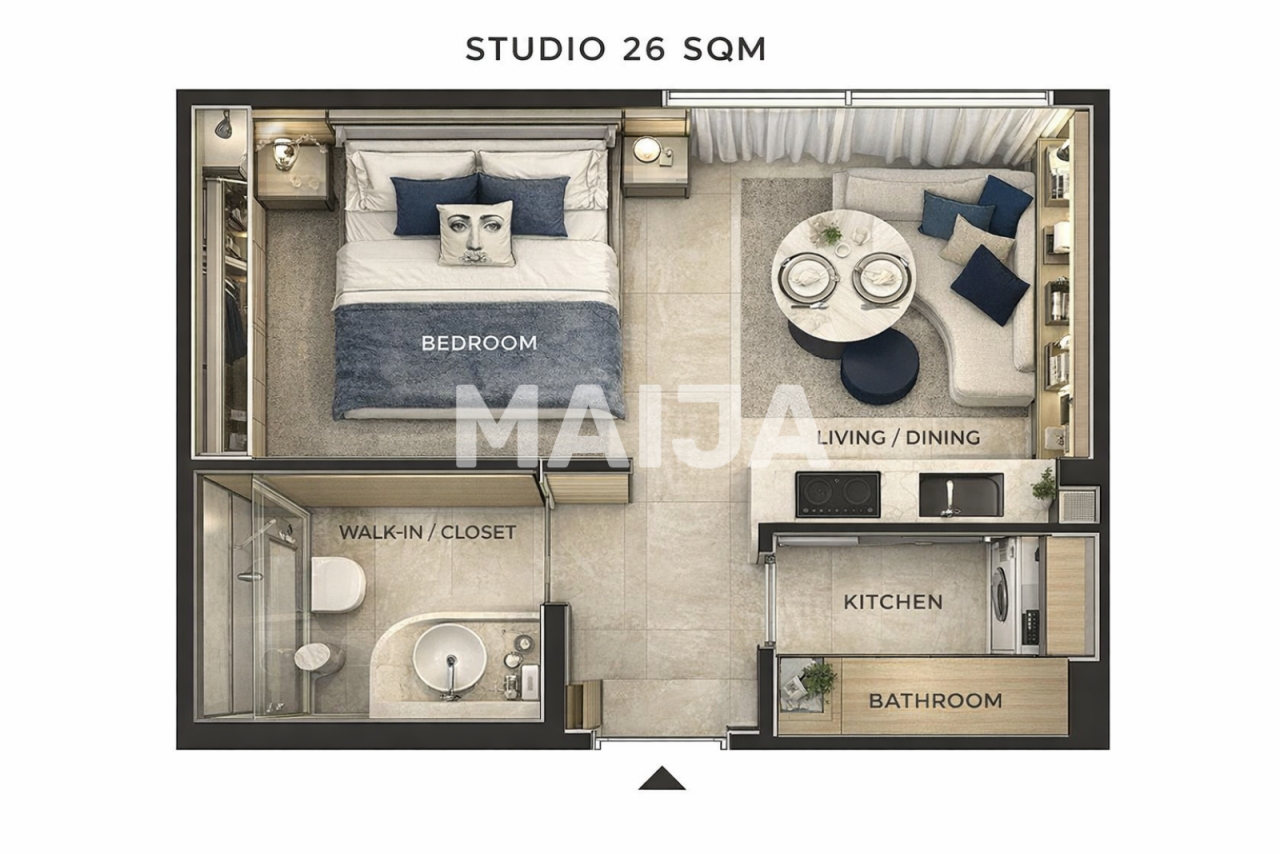 Апартаменты Сан-Паулу, Бразилия, 26 м² - фото 2