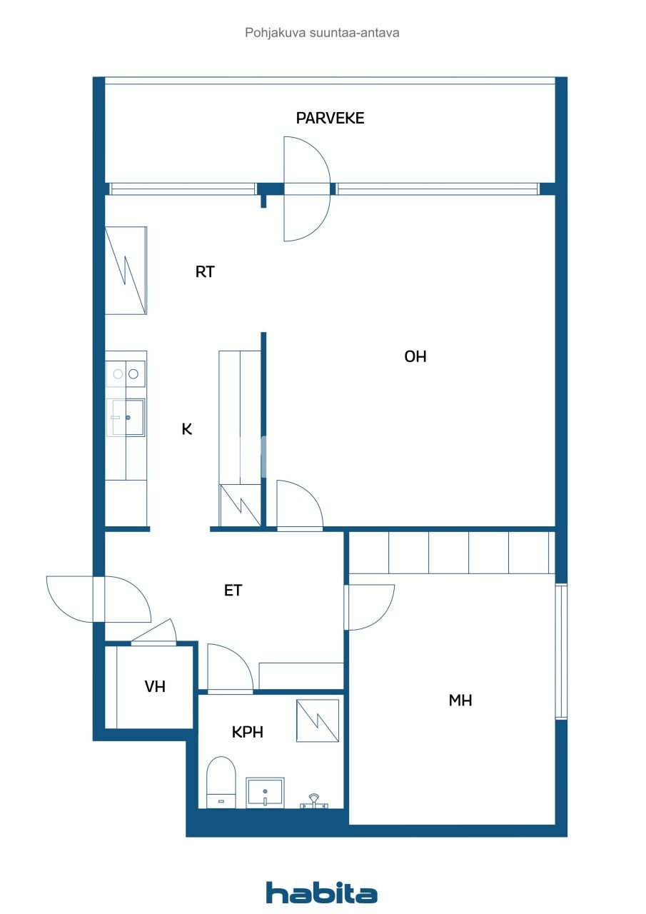 Апартаменты в Хейнола, Финляндия, 50.5 м² - фото 2