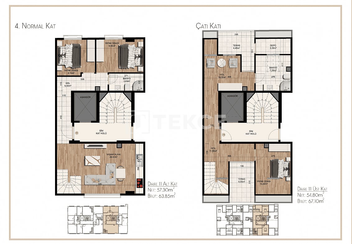Пентхаус в Стамбуле, Турция, 68 м² - фото 5