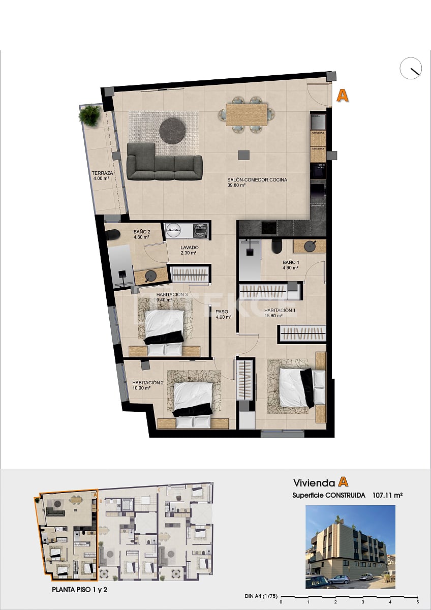 Пентхаус в Катрале, Испания, 96 м² - фото 9