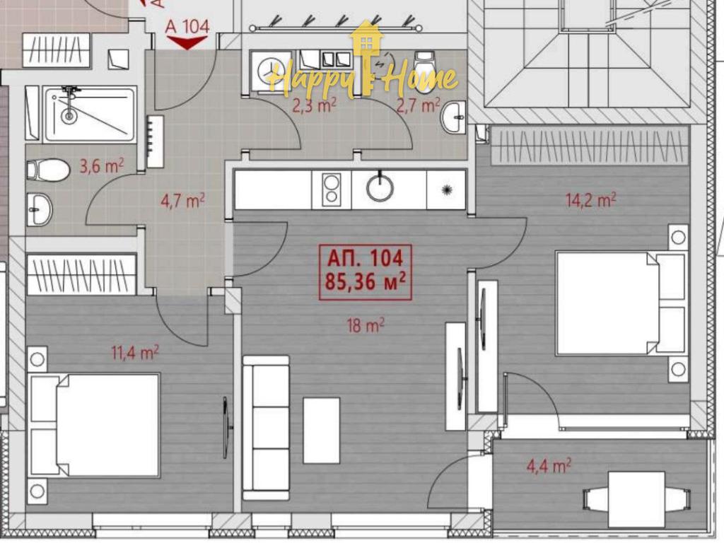 Квартира в Несебре, Болгария, 85 м² - фото 8