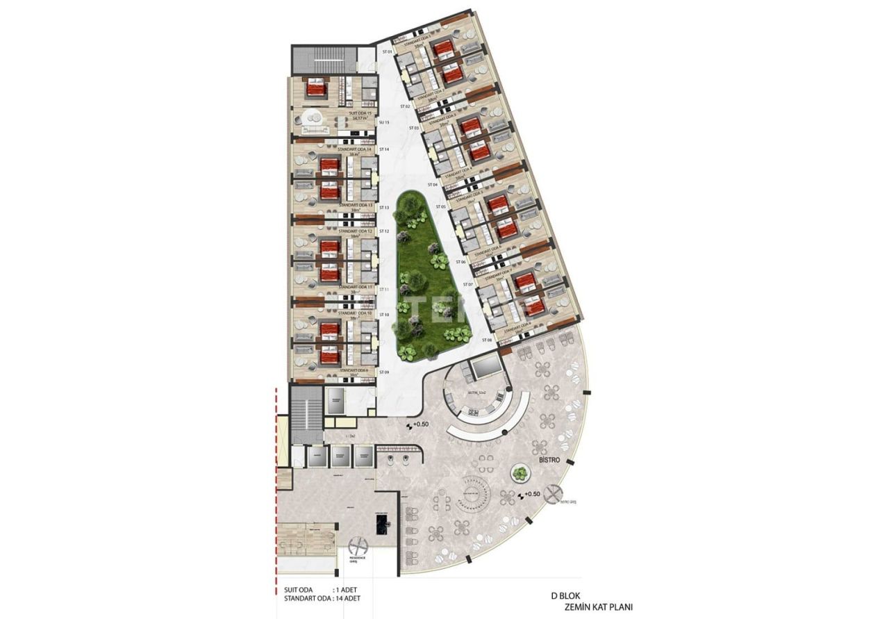 Апартаменты в Анталии, Турция, 60 м² - фото 12