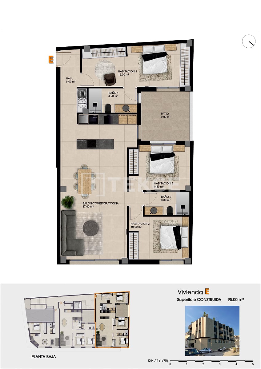 Пентхаус в Катрале, Испания, 96 м² - фото 13